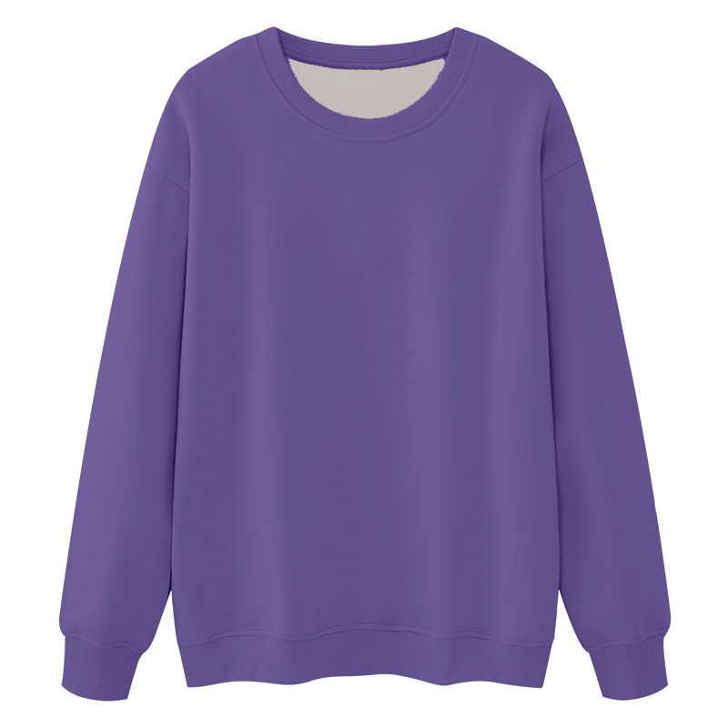 Plus Size 100.00kg Sweatshirt Women's Fashion Ins Spring, Autumn and Winter Pure Color Versatile Casual Loose Men's and Women's Same Style Couple's Tops