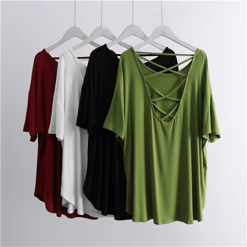 Summer Thin Plus Size Chubby Girl Cut Out Backless Long Sleeves Sun Protective Blouse Female Versatile Casual Loose Pure Color Tops Tide