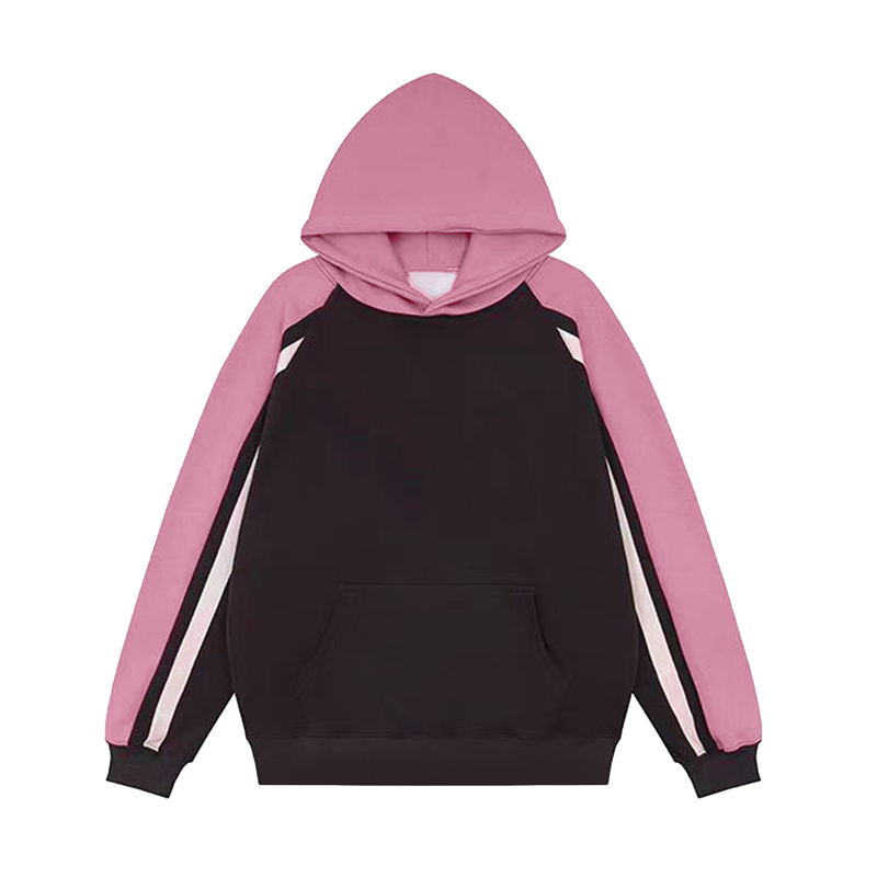 American Retro Hoodie Coat Men and Women 2024 Spring & Fall Korean Lazy Patchwork Contrast Color College Loose Tops