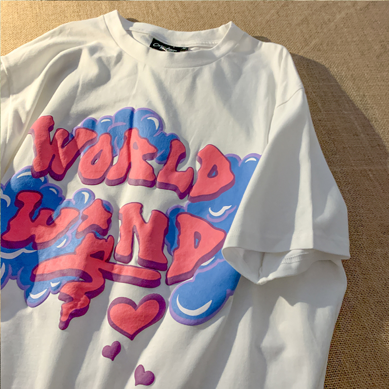 Pure Cotton Extra Large Size 150.00kg Short Sleeve T-Shirt Female Loose K-style Plus Size Ladies Summer Cover Belly 120.25kg Sleeve Tops Tide