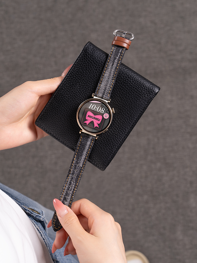 Suitable for Huawei GT4 Strap Watch Watch4pro New Arrival GT3 Women's Summer GT2 Smart Women's Strap GT Men's Fashion 41/18mm Breathable Women's Watchgt4 Summer GT1 Denim
