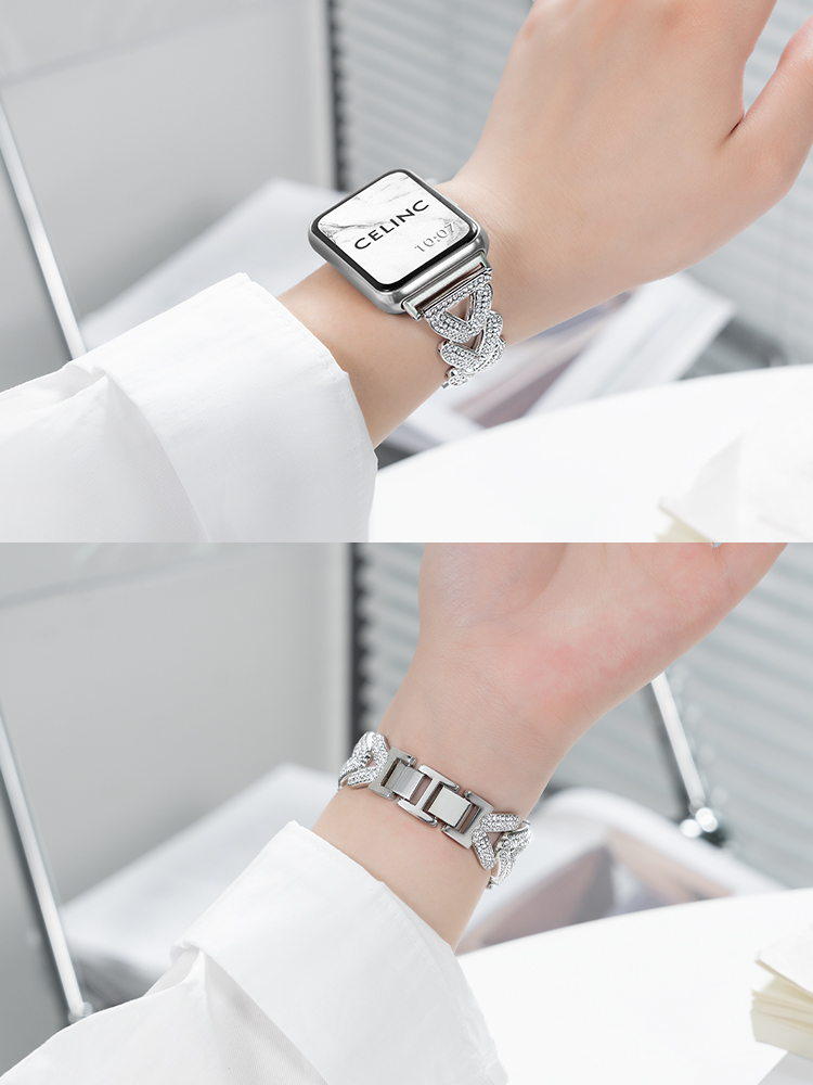 for Huawei Fit2 Strap Watch Wheat Diamond Wrist Strap Watch Watchfit1 Fashion Elegant Bracelet New Arrival New Metal Replacement Belt Sports Smart Band Vitality One Or Two Accessories