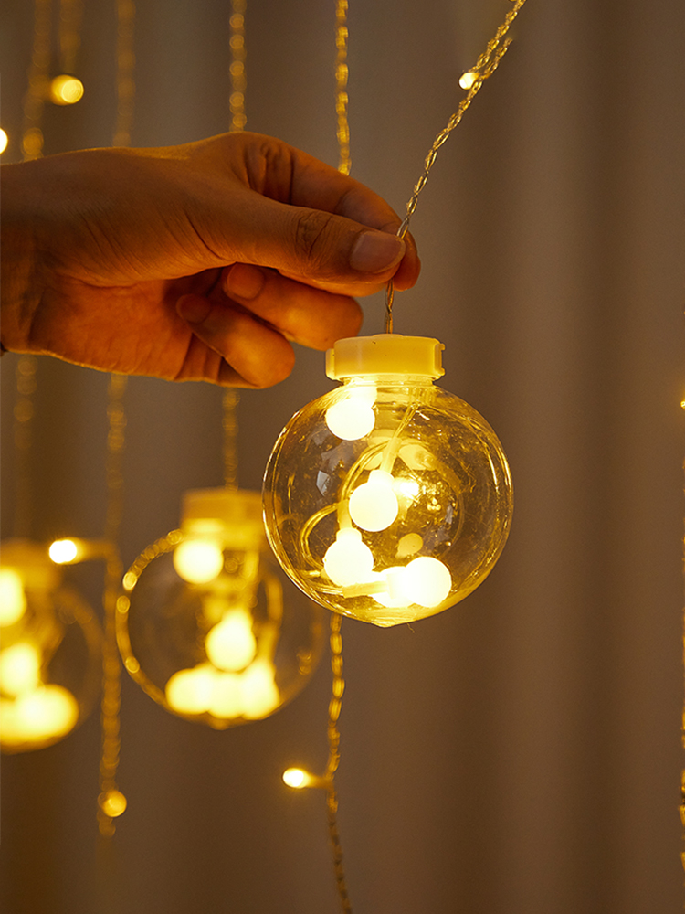 Warm LED Curtain Star Light Scene Decoration Layout Small Colored Lights Flashing Light String Light Starry Sky Ambience Light