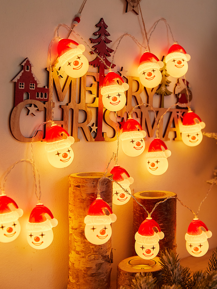 Christmas Decoration Supplies Snowman Creative Clown Lighting Chain Christmas Tree Pendant Window Shopping Mall Hanging Decoration Scene Layout