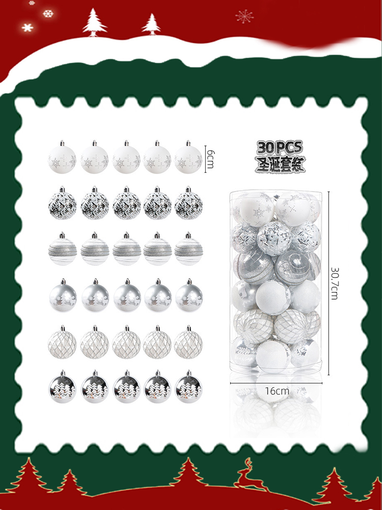 Christmas Ornament Ball Accessories DIY Material Package Christmas Ball Window Hotel Photo Props Creative Atmosphere Dress up