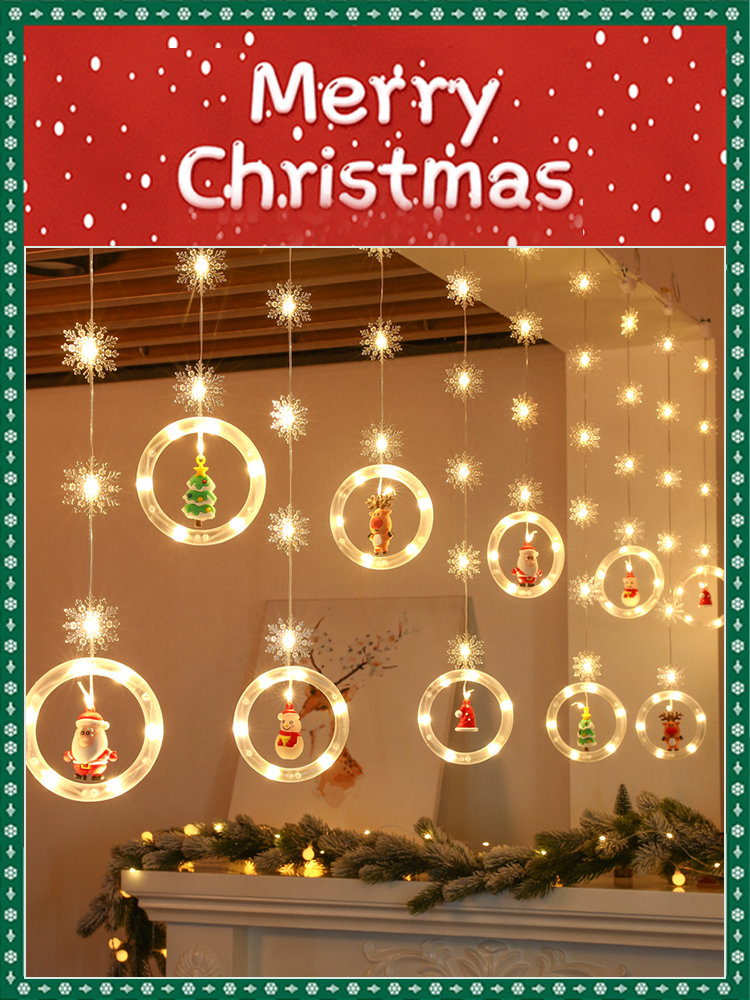 Christmas Decorations Christmas Tree XINGX Snowflake Curtain Light Scene Layout Set Dress up Photo Props Atmosphere