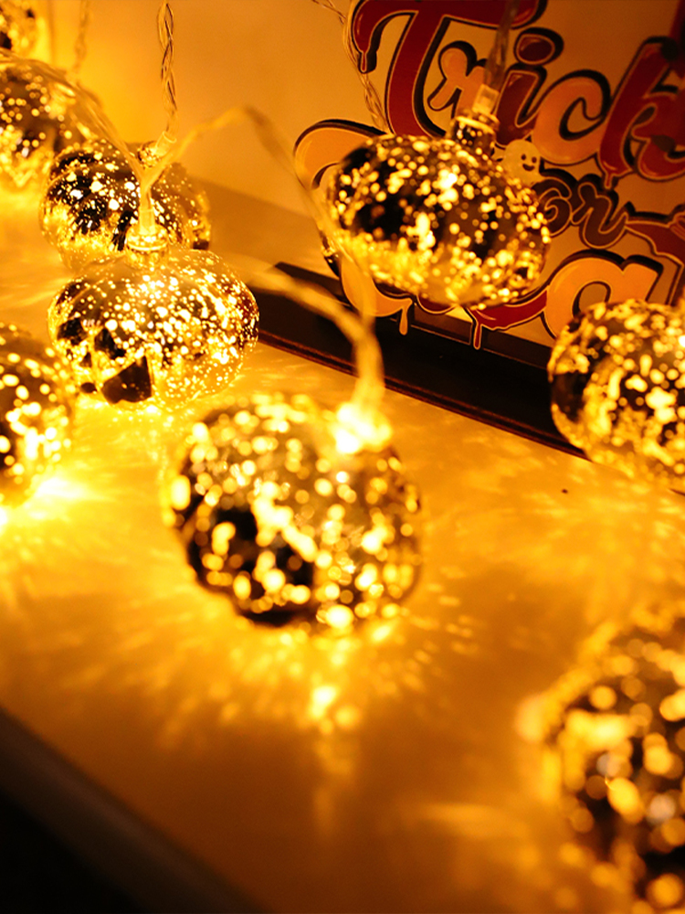 Halloween Decorations Pumpkin Lighting Chain Props Kids Scene Layout Luminous Lighting Decoraive Hangings Hanging Bar