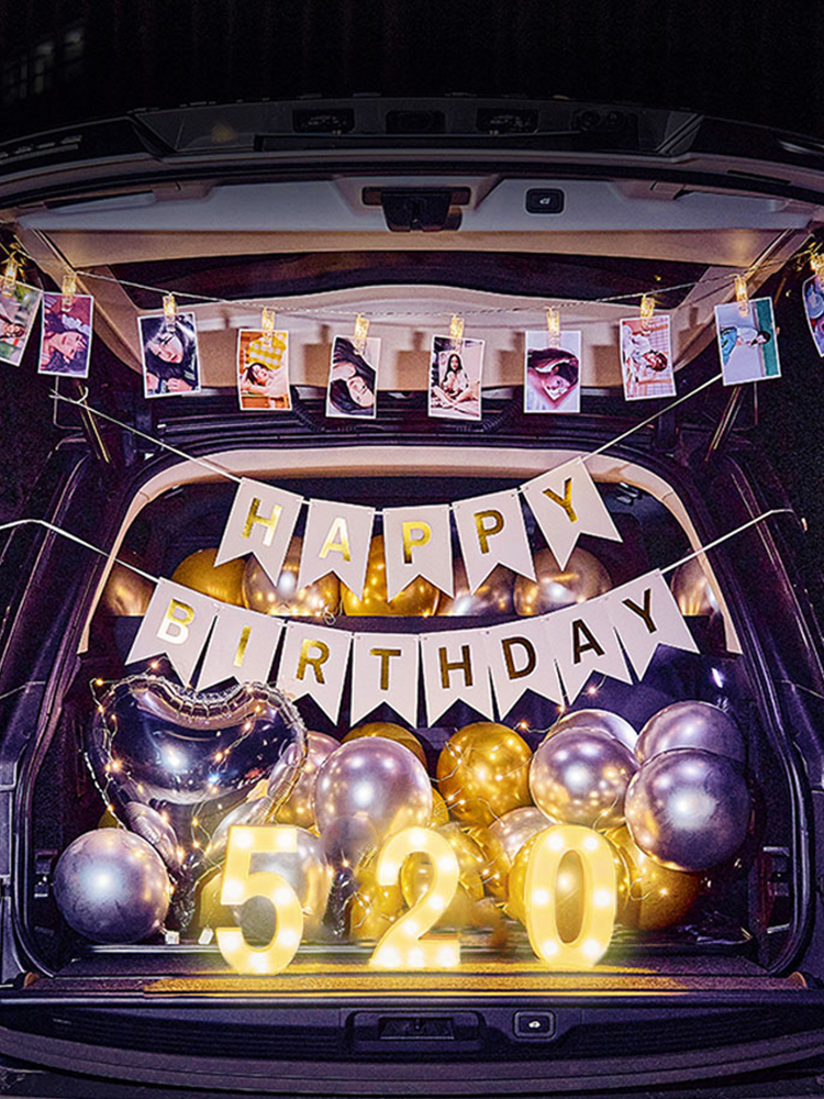 520 Trunk Surprise Decoration Proposal Romantic Confession Friend Birthday Girl and Boy Online Red Balloon Scene