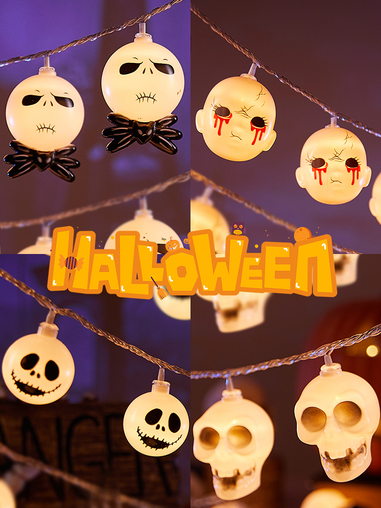 Colored Lantern Flashing String Starry Sky Lights Halloween Decorative Lights Ambience Light Room Layout Shopping Mall Children Props