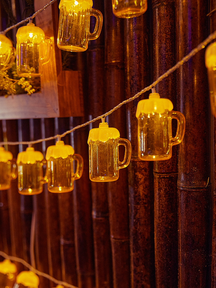 Outdoor Beer Steins Camping Lantern Canopy Ambience Light String Camping Tent Light Strip Lighting Decoration Ultra-Long Life Battery