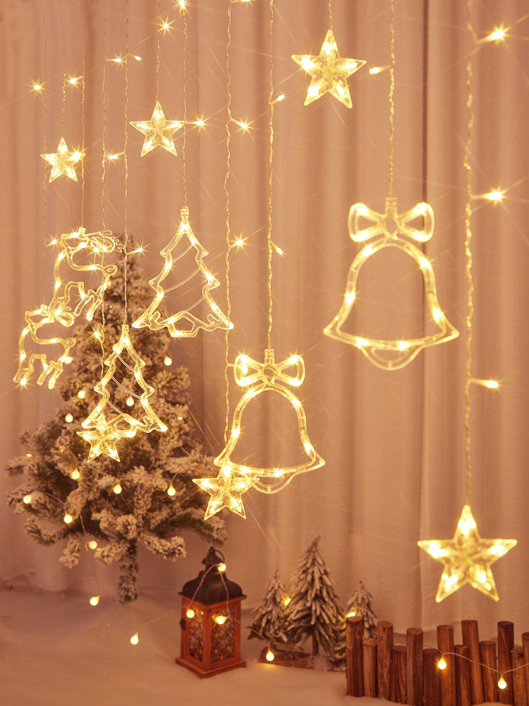 Christmas Creative Pendant Decorations Scene Layout Holiday Dress up Ornaments Luminescent Lamp Christmas Tree Kids Atmosphere