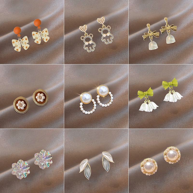 Pearl Ear Clip for Women without Pierced Ears 2023 New Arrival Tide Fancy Niche Style Tea Earrings Internet Celebrity Earrings for Summer