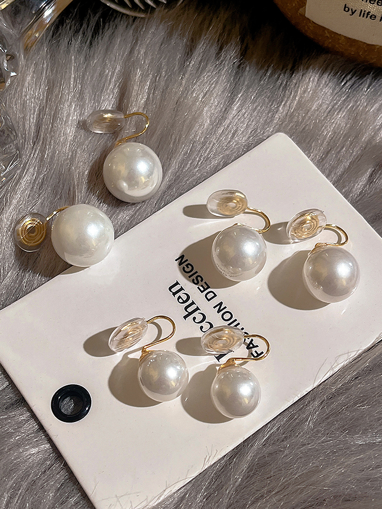 Niche Style French Mosquito Coil Earrings Best Selling Fall and Winter Pearl