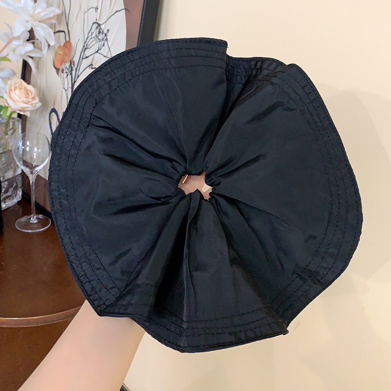 Black Large Intestine Hair Band Hair Rope Fancy Skirt Bun Headband Female Hair-Binding 2024 New Arrival Face Show Small Hair Accessories