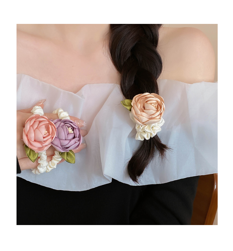 Elegant Flower Ponytail Hair Band