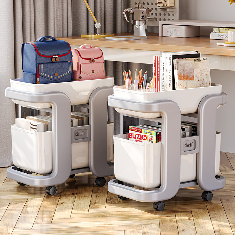 Schoolbag Storage Rack Movable Bookshelf Book Book Book Desk Storage Rack Handy Gadget For Home Storage Cabinet for Schoolbag under Table