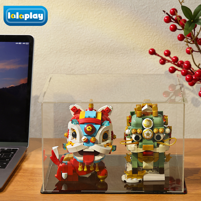 Jiaqi Chinese Fad God Beast Building Blocks 2025 Lion Assemble Toy Kids Decoration Chinese New Arrival Spring Festival New Year Gift
