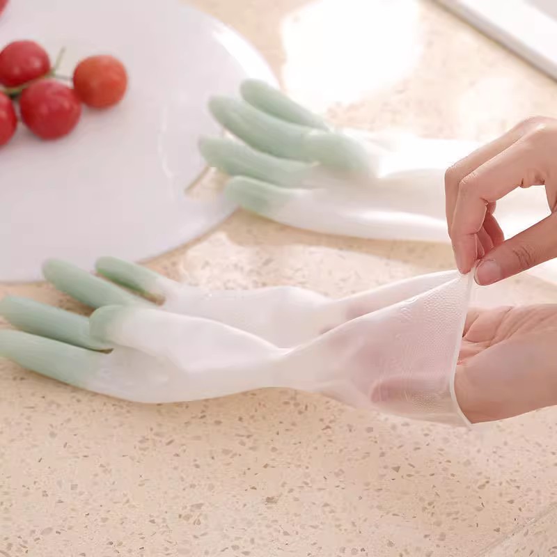 All Year Round Thick Household Kitchen Vegetable Washing Latex Gloves