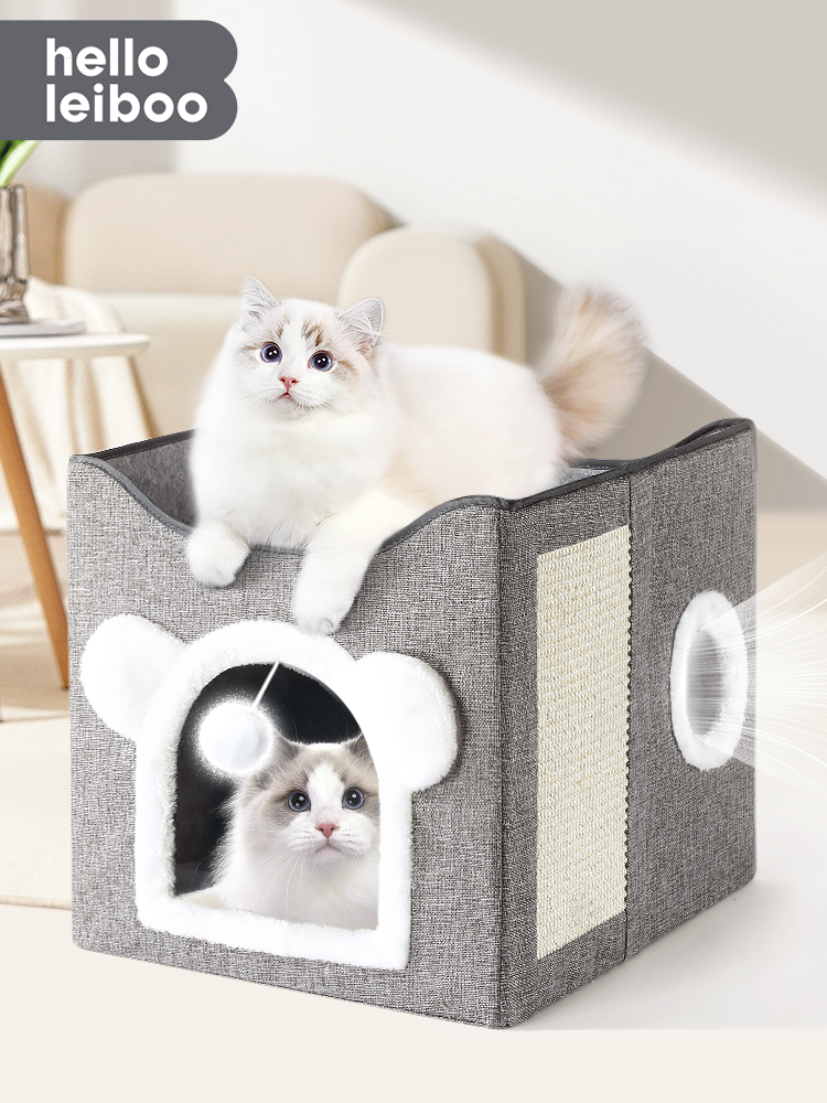 Double Layer Heattech Foldable Family Bunk Bed Cat Nest