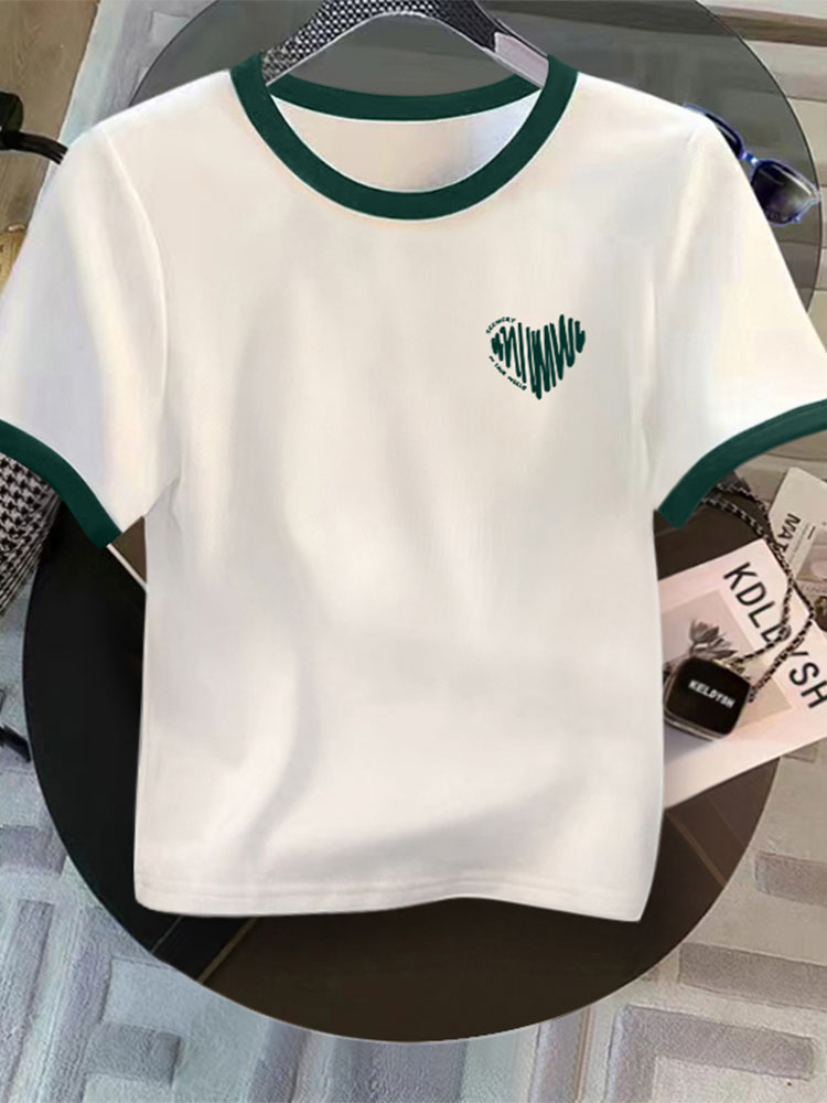 Summer 2025 New Arrival White Pure Cotton Short-Sleeved Tops Loose Slim Looking Niche Style Half Sleeve Shoulder Women's Fashion