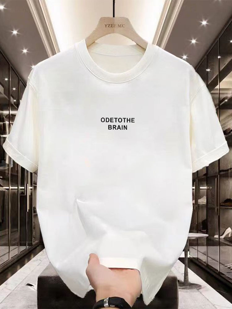Women's Clothing in 13 Lines New Style White European Goods Isn Trendy T-Shirt Women's Clothing Loose-Fitting Pure Cotton Short Sleeves Tops Summer 2025