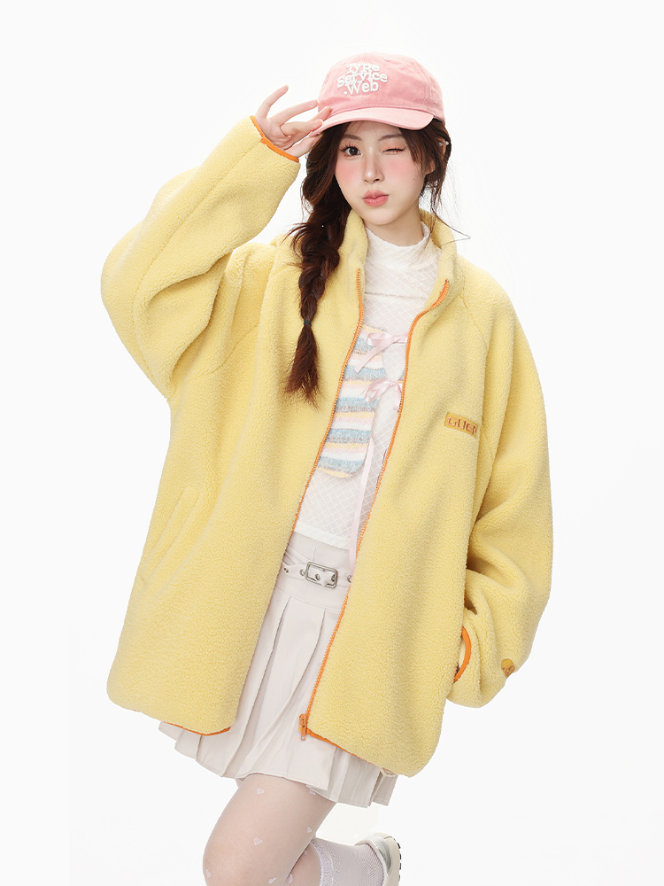 Female Winter Dopamine Fufu Idle Style Cotton Coat Jacket