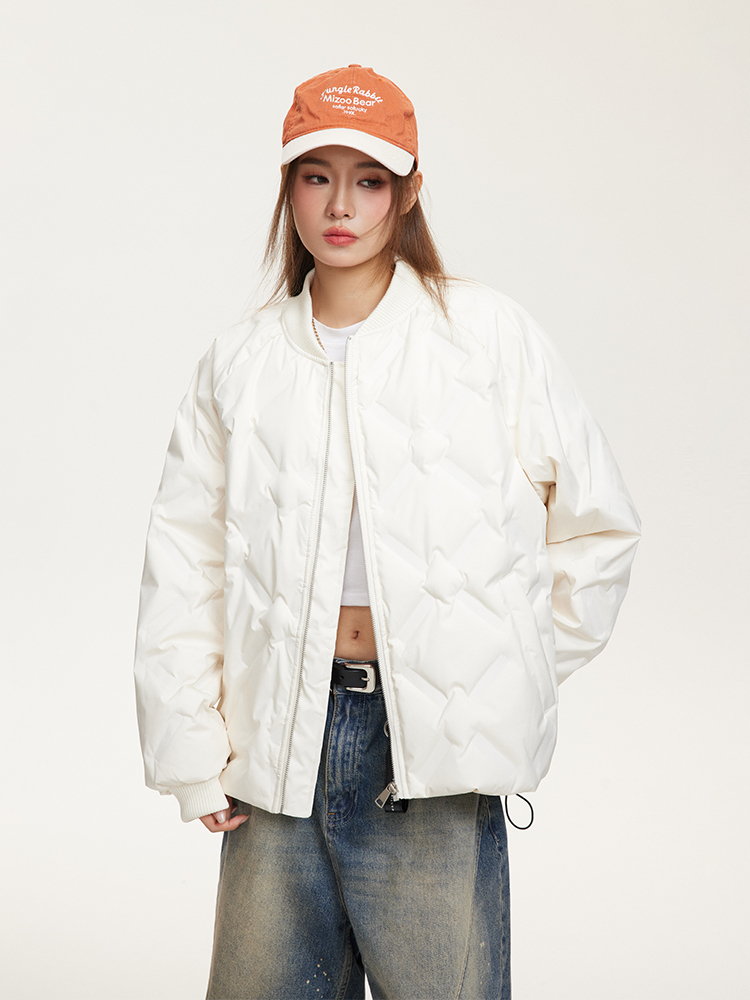 Japanese-Style Retro Quilted Pleated Lightweight down Coat Women's Winter Small Casual Easiest for Match Cold-Proof Heattech Outwear
