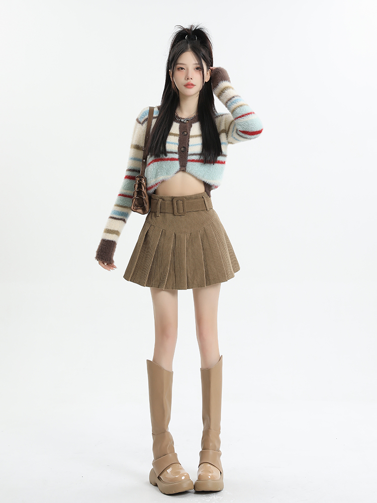 Trendy Sexy American Retro Corduroy Skirt