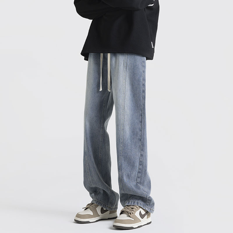 Escape from the Streets of the Earth and Make Old High Waist Pants Drawstring