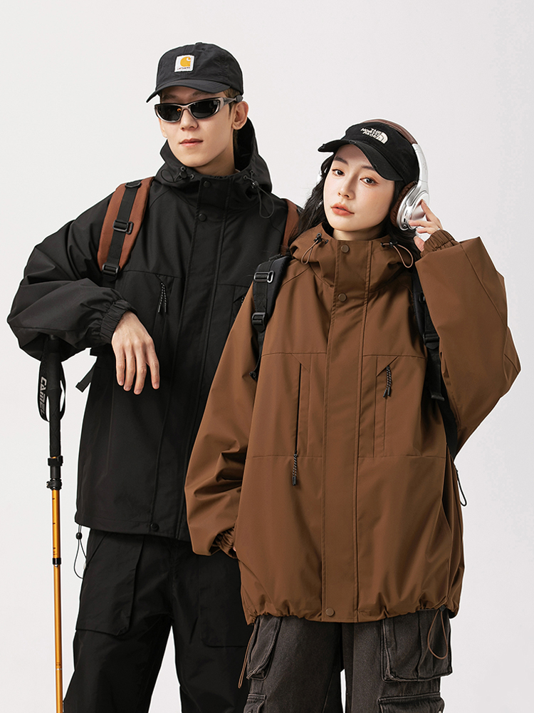 Trendy Japanese Style Hooded Ins Waterproof Outwear Shell Jacket