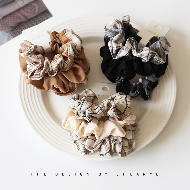 Kawano Houndstooth Ruched Hair Band