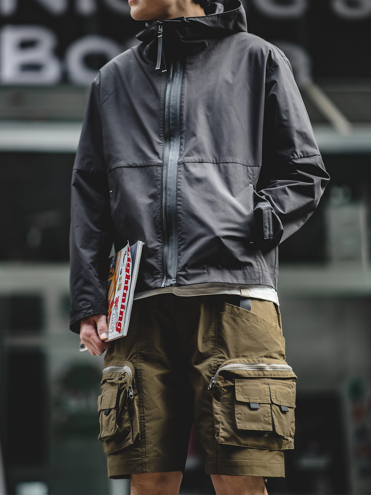 Madden Outdoor Multi-Pocket American Straight Short Pants Parka