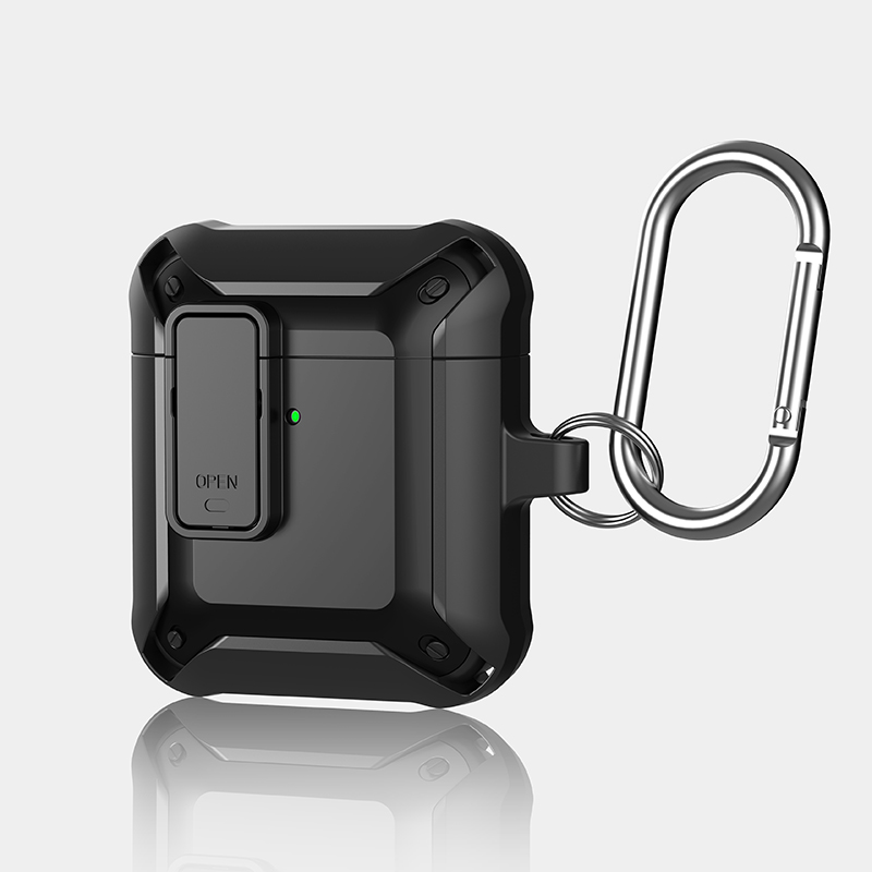 Applicable to Apple Headphone Case Buckle AirPods Protective Case Drop-Resistant Armor 1/2 Generation Earphone Sleeves Soft Case