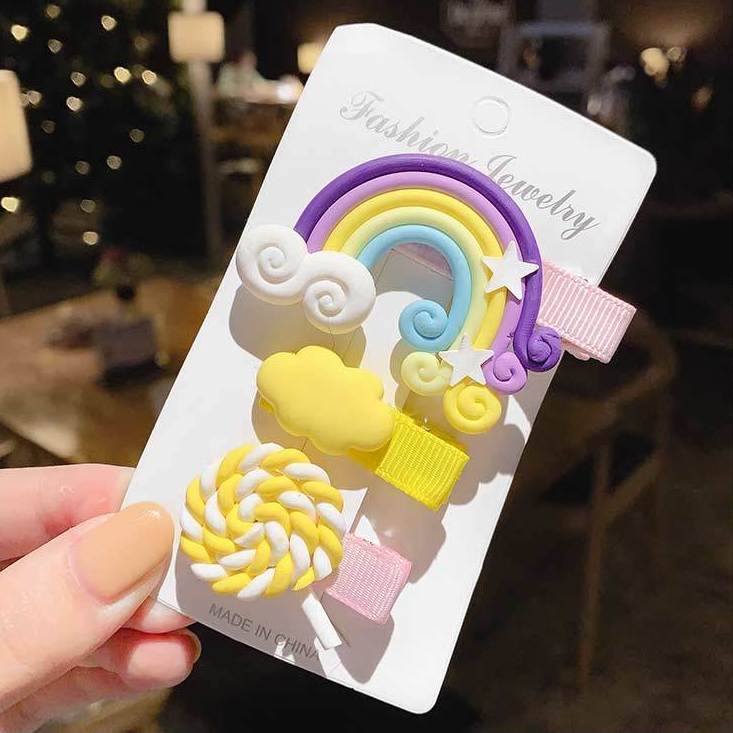 3-Piece Kids Rainbow Hair Band Set