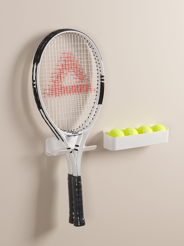 Tennis Racket Special Wall Mount Punch-Free Tennis Storage Box Tennis Buggy Bag Small Ball Storage Storage Basket