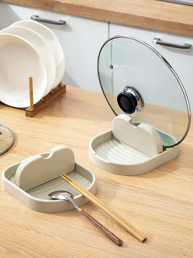 Pot Cover Rack Table Sitting Kitchen Lid Holder Handy Gadget Multi-Functional Storage Rack For Home Spatula and Soup Spoon Storage Rack