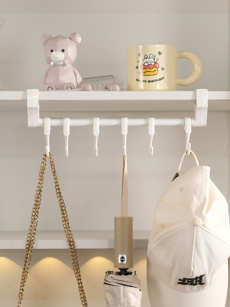 Cabinet Hook Wardrobe Bags Hat Tie Scarf Bag Hanging Rack Hook Multi-Functional Storage Rack Clothes Clothes Hook