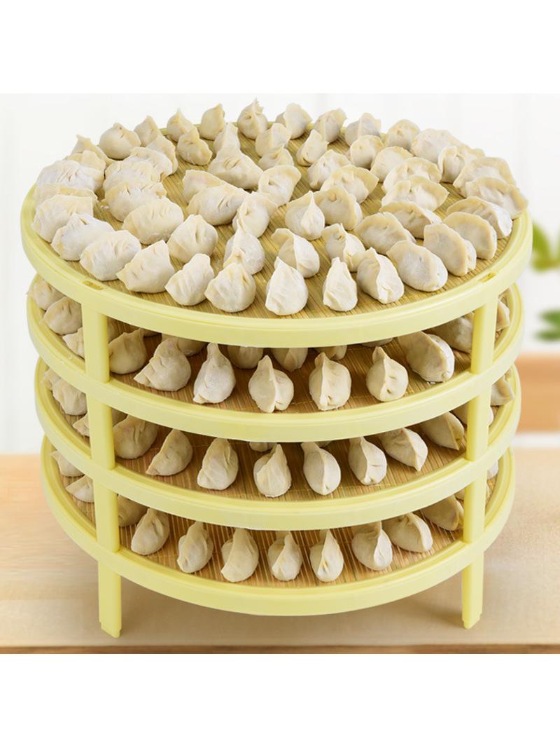 Jujiajia Dumplings Pad Curtain Cover Multi-Layer Dumpling Tray For Home Double-Edged Fine-Toothed Comb Dumplings Hoiding Tray Bamboo Dumpling Curtain Full