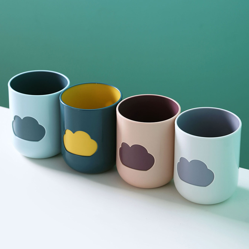 Jujiajia Wash Toothbrush Cup Set Couple Student Minimalist Plastic Tooth Mug Good-looking Teeth Brushing Cup For Home