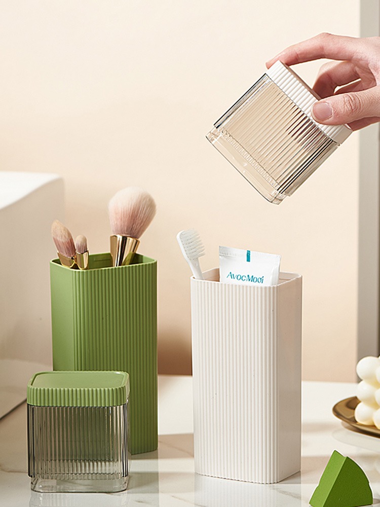 Jujiajia Toothbrush Storage Box Business Trip Travel Portable Waterproof Moisture-Proof Washing Set For Home Transparent Tooth Set Box