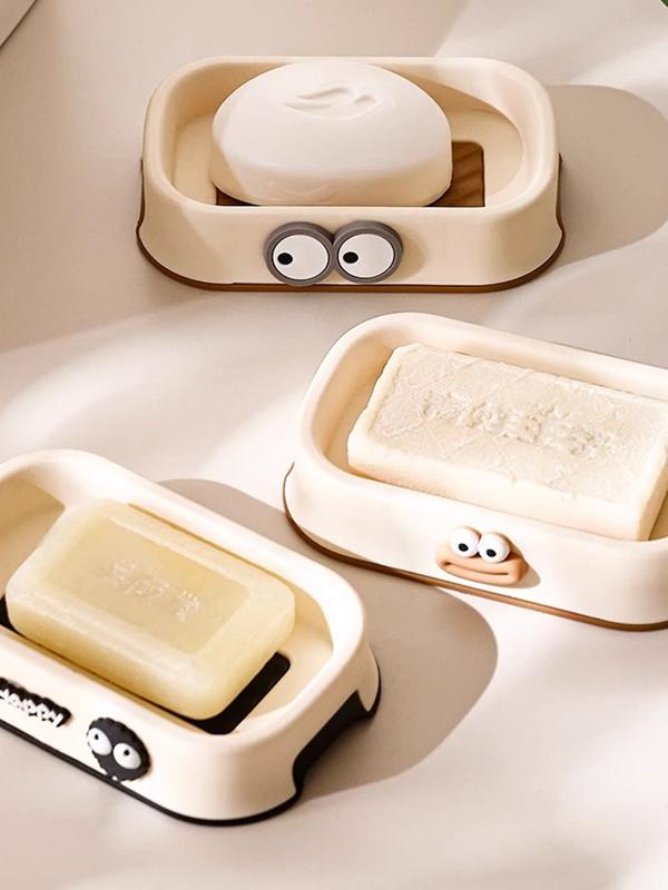 Jujiajia Bathroom Double-Layer Drain Soap Box Bathroom Toilet Laundry Soap Tray Storage Rack Soap Dish