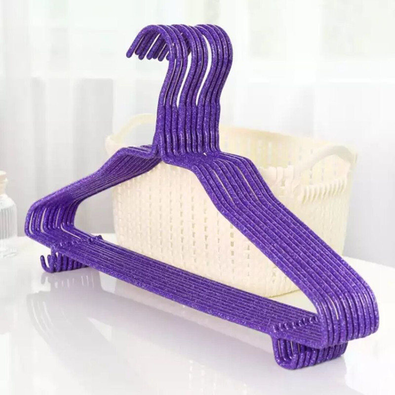 Clothes Hanger Dormitory Clothes Hanger PVC Coated Hanger Household Hangers Clothes Hanger Chapelet Storage Hanger Adult Thickened Hangers