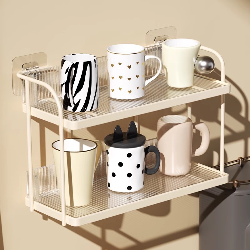 Acrylic Cup Draining Board Room Cosmetics Transparent Perfume Skin Care Sundries Bedroom Desktop Double Layer Storage Collection