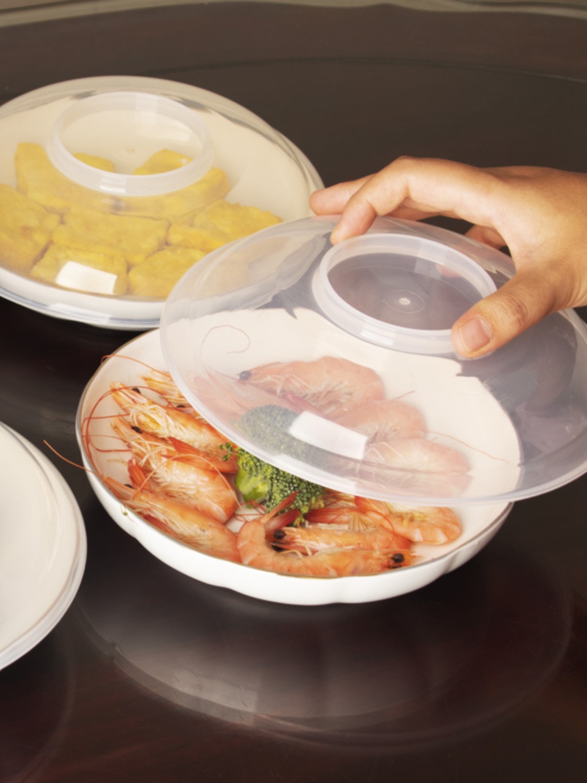Fresh Cover Bowl Cover Plate Cover Microwave Oven Inner Dedicated for Heating Cover Thermal Cover Hot Rice High Temperature Resistant Vegetable Cover Hot Dish Cover