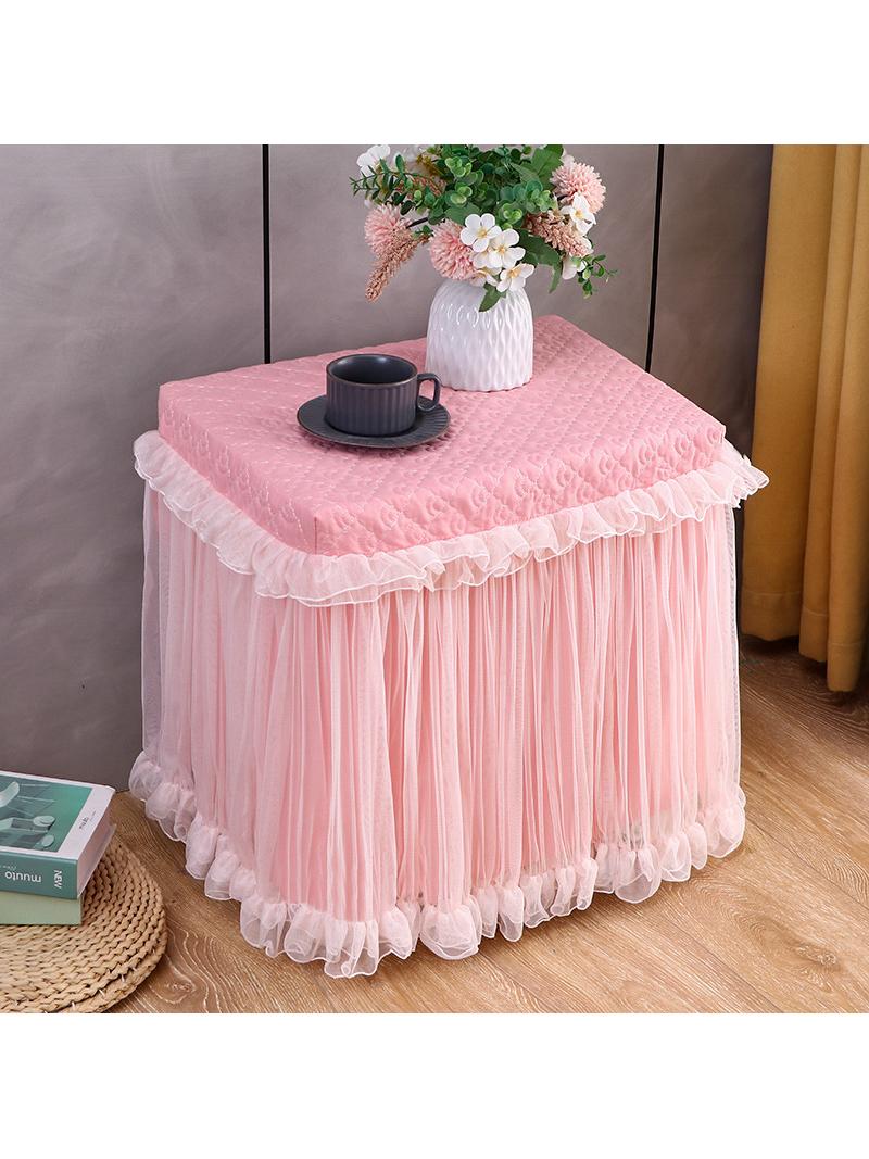 Jujiajia European Princess Style Bedroom Bedside Table Small Tablecloth Cabinet Safe All-Inclusive Full Covered Ugly Cover Cover