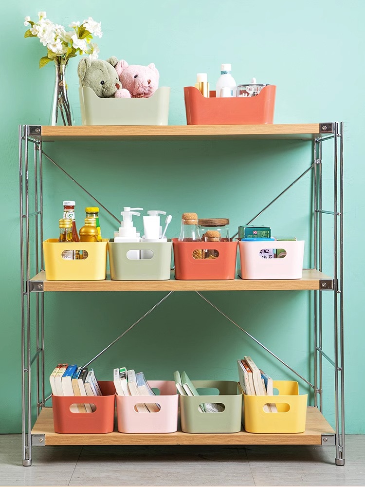 Jujiajia Sundries Storage Box Desktop Plastic Box Finishing Box Kitchen Seasoning Storage Box Book Storage Basket