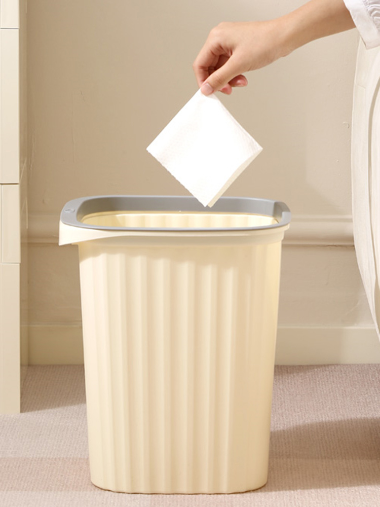 Jujiajia Trash Can 2023 New Arrival For Home Bedroom Living Room and Kitchen Multi-Functional Accessible Luxury Creative Uncovered Wastebasket