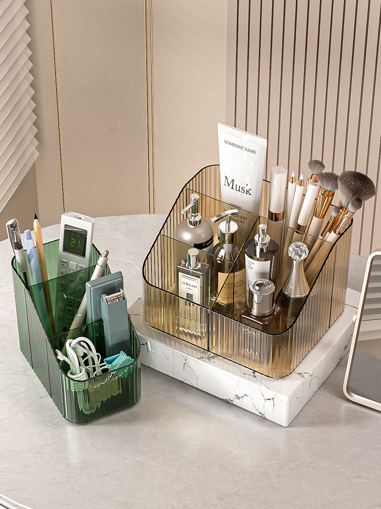 Accessible Luxury Cosmetics Storage Box Large Capacity Dresser Table Storage Box Cosmetics Lipstick Sundries Rack