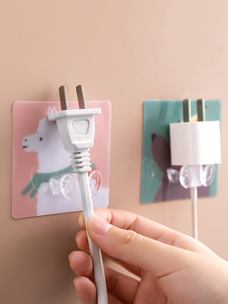 Hook Strong Adhesive Invisible Wall behind the Door Kitchen Punch-Free Load-Bearing Key Power Plug Dormitory Sticky Hook