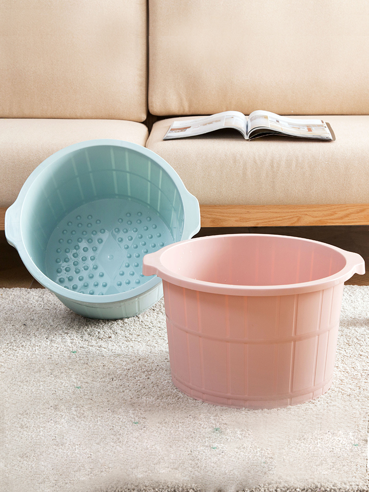 Jujiajia Massage Foot Bath Barrel For Home Winter Heightening Feet-Washing Basin Plastic Thickened Foot Bath Tub Feet Bathing Tub Foot Barrel